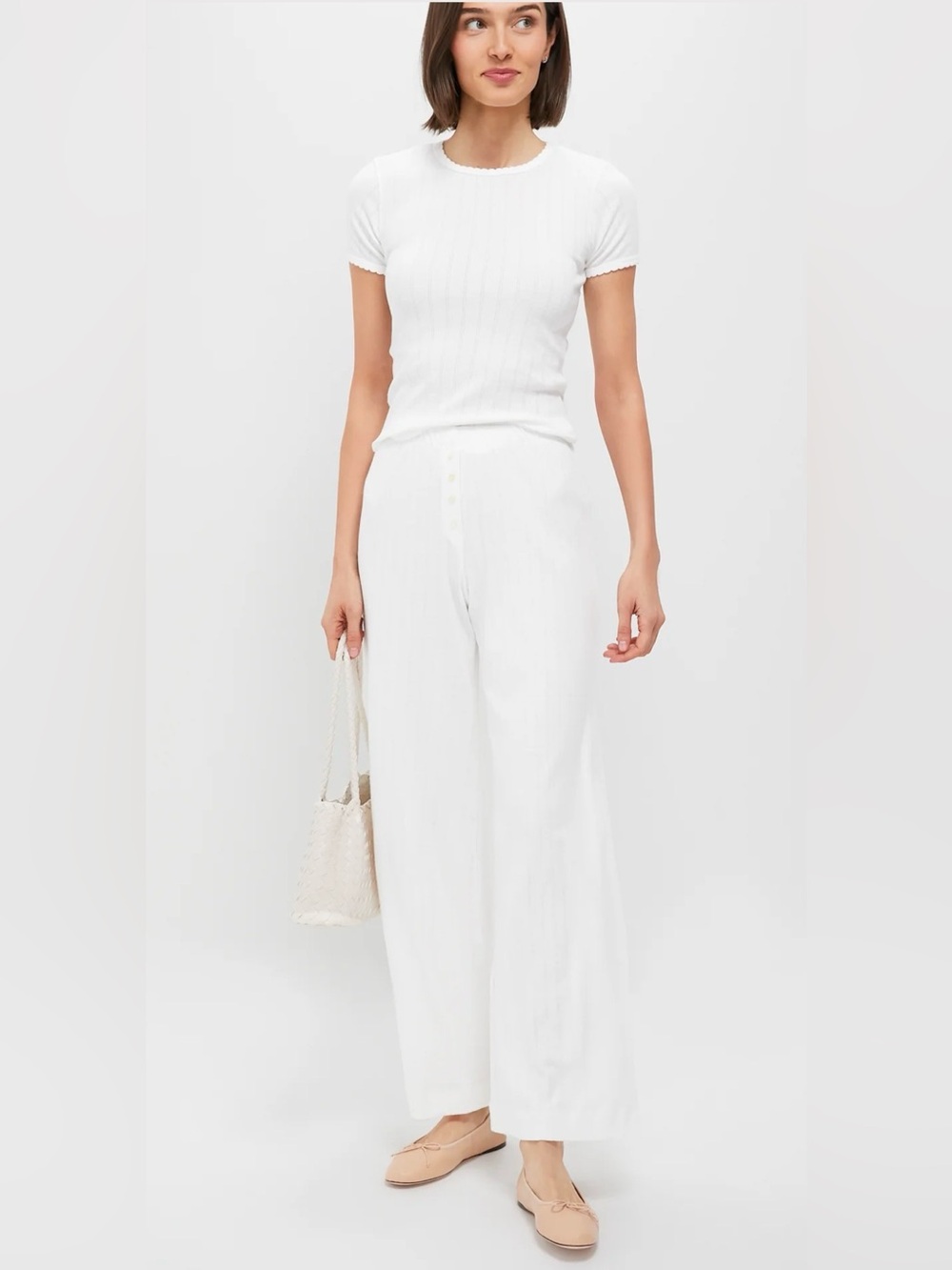TUCKERNUCK LESET White Pointelle Boxer Pants